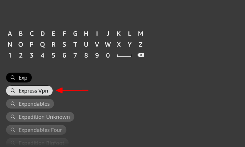 vpn on firestick search bar