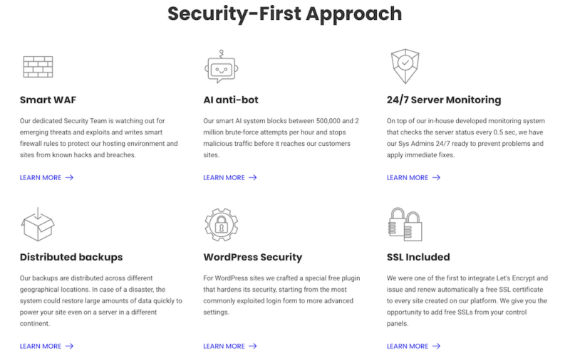 web hosting security features