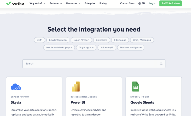 Wrike integrations
