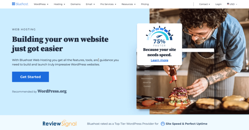 bluehost website