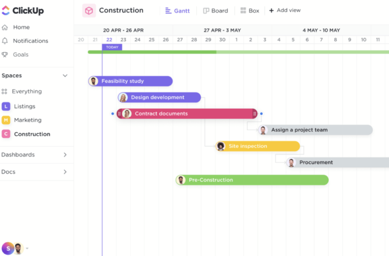 clickup timeline