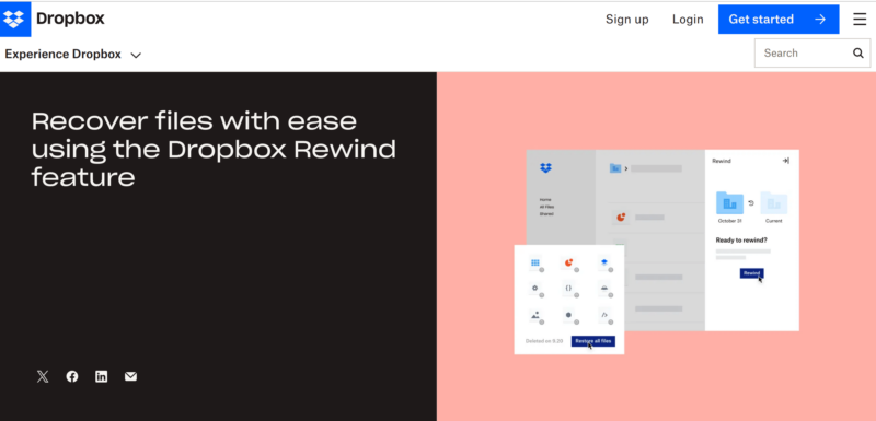 dropbox rewind