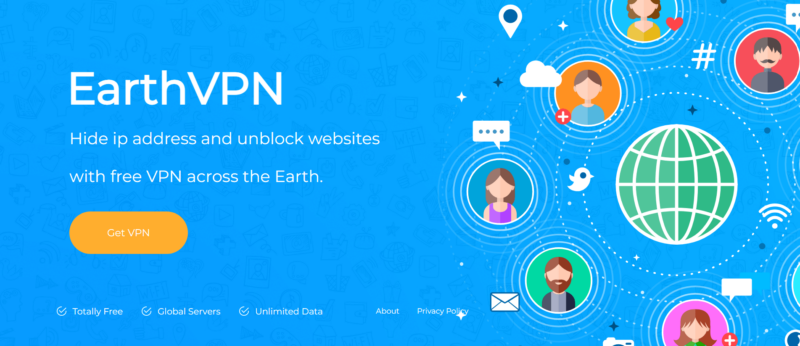 earth vpn homepage