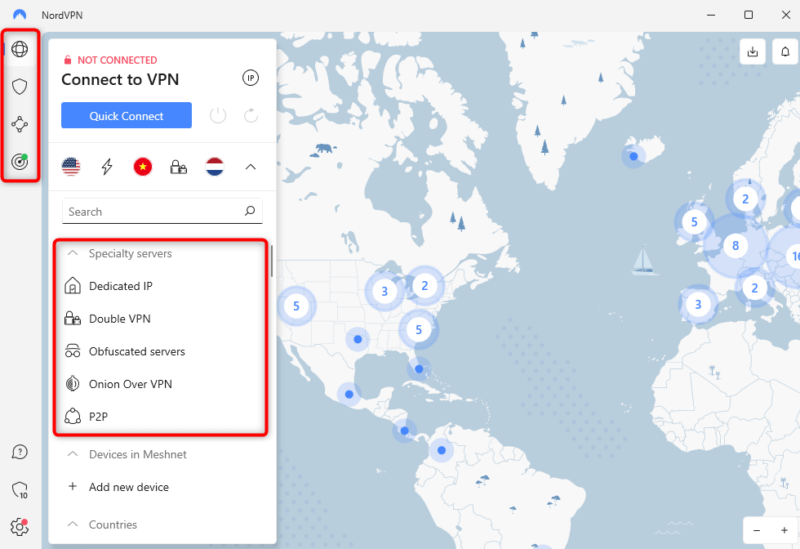 nordvpn interface