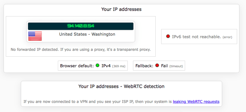 nordvpn ip leak test