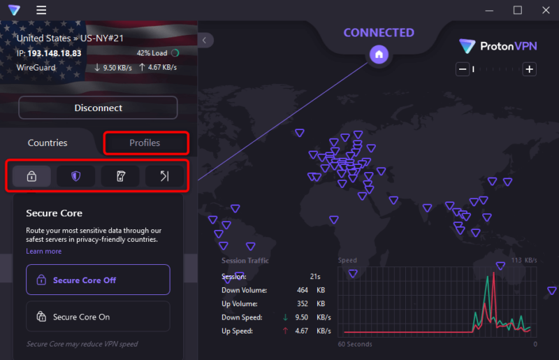 protonvpn secure core