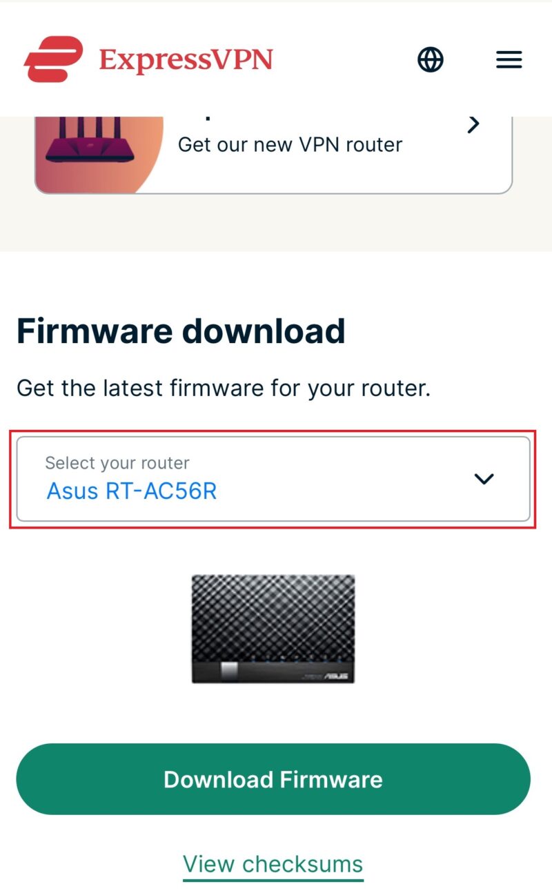 router vpn expresset 2 firmware