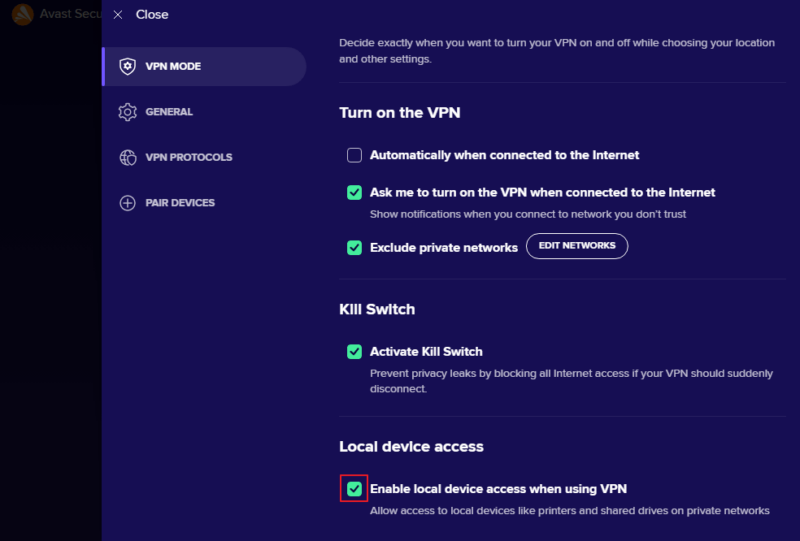 local device access