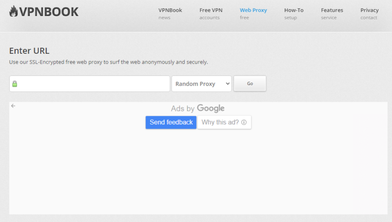 VPNBook proxy site