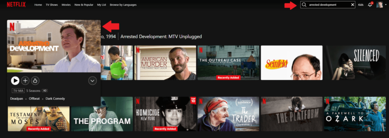 arrested development netflix