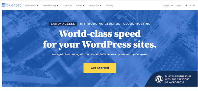 bluehost homepage