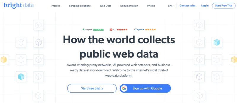 bright data landing page