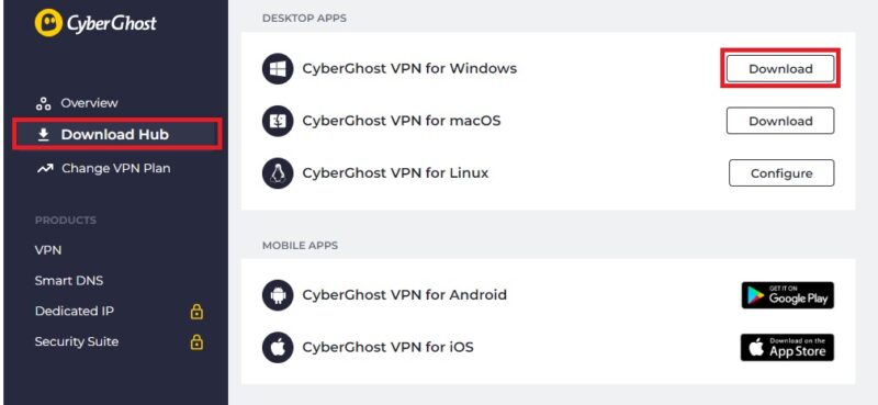 cyberghost install download
