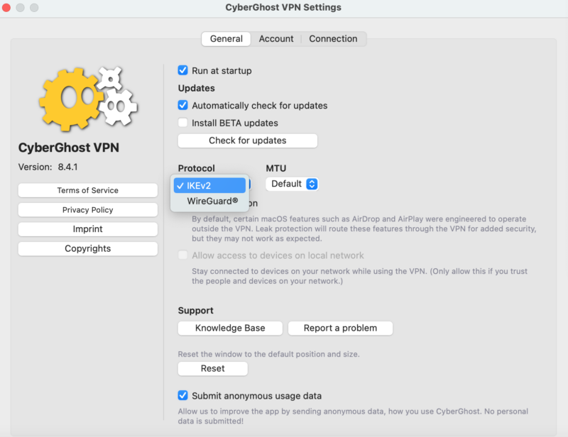 cyberghost mac vpn settings