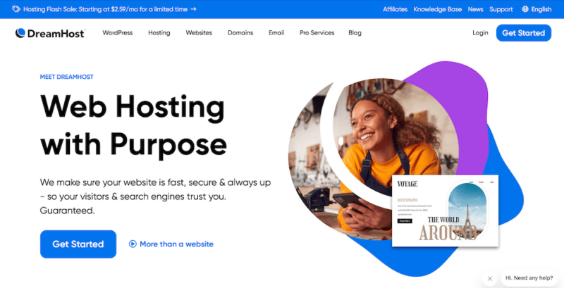 dreamhost homepage