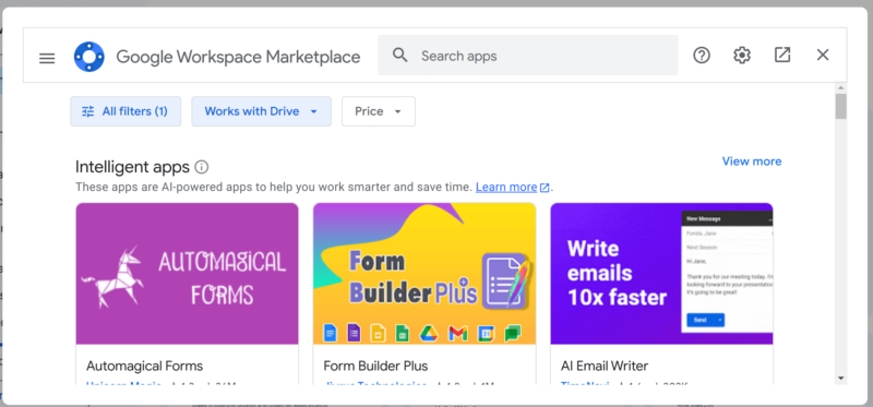 google workspace marketplace