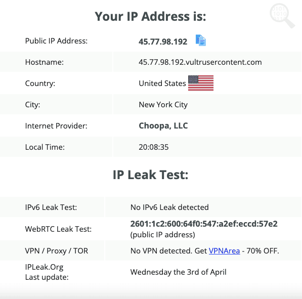 hola vpn dns leak test