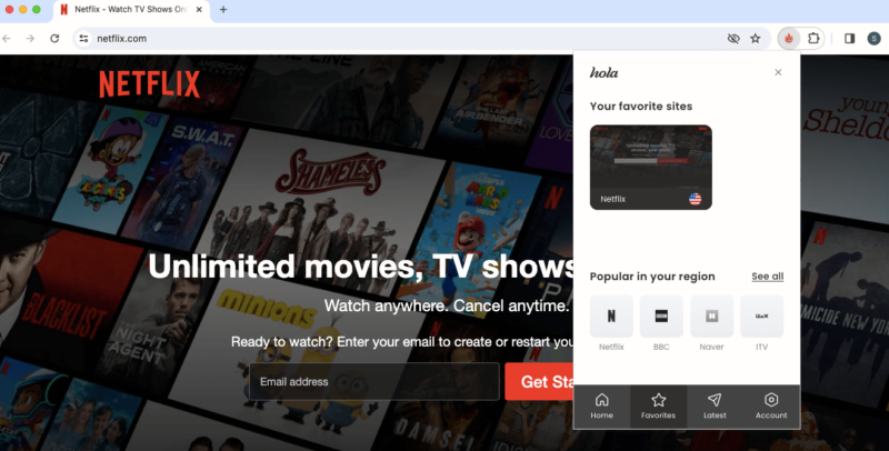 hola vpn netflix on chrome