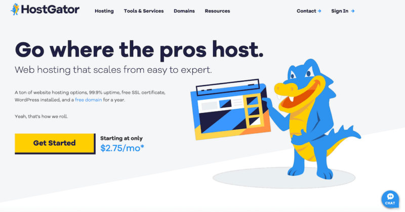 hostgator homepage