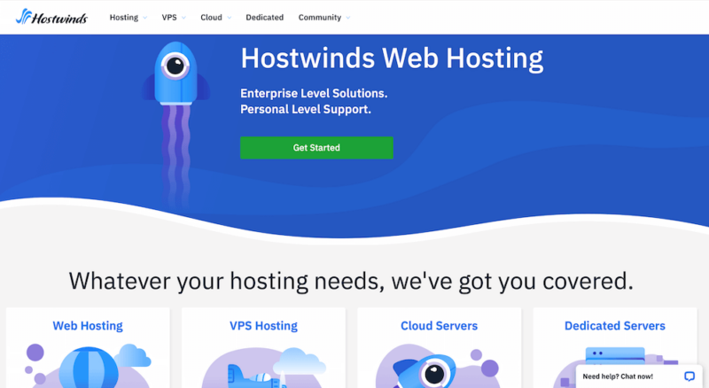 hostwinds homepage