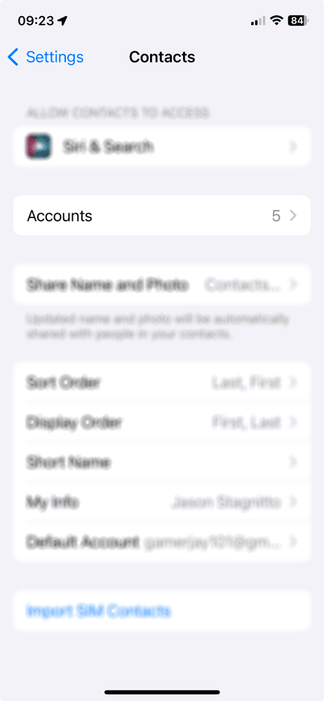 iphone gmail accounts