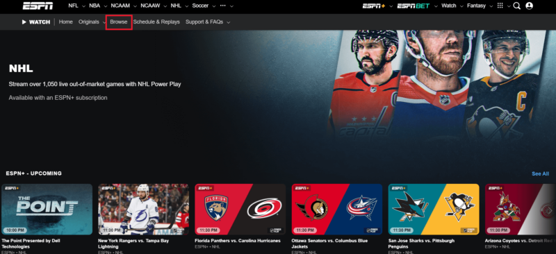 nhl espnplus