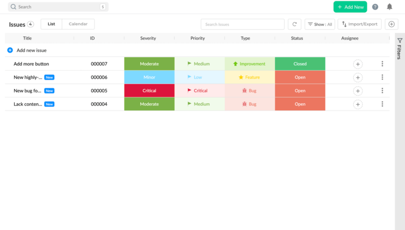 ntask issue tracking