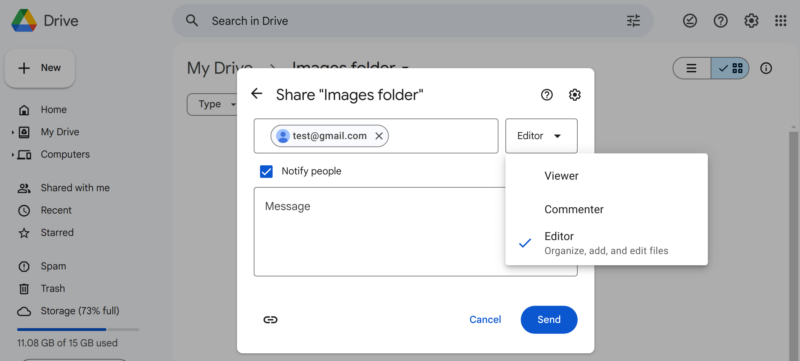 share files using email