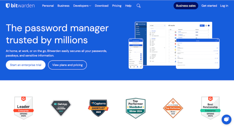 bitwarden-homepage Bitwarden homepage