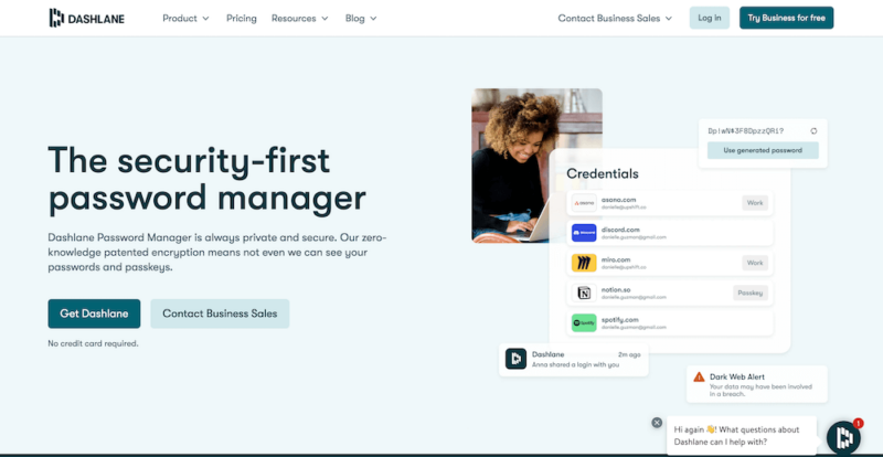dashlane-homepage Dashlane homepage