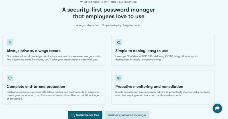 Dashlane security features