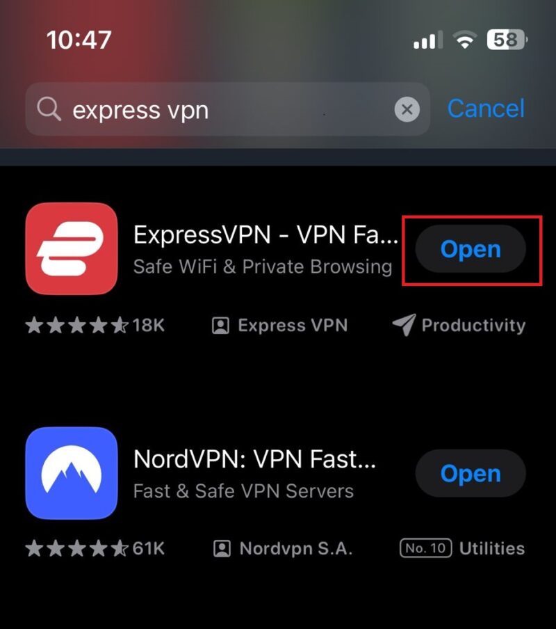 expressvpn appstore