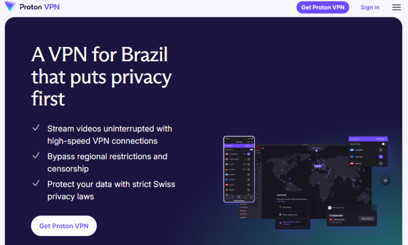 proton vpn brazil