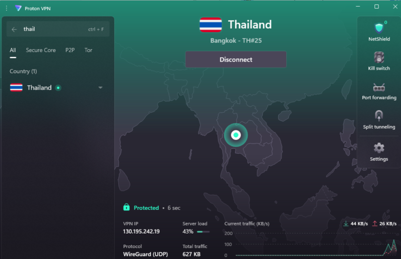 protonvpn-thailand proton vpn thailand