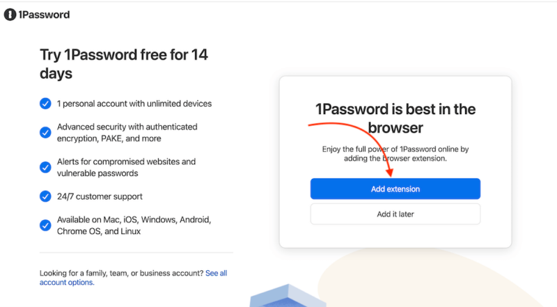 1password add extension window