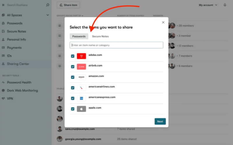 dashlane-password-sharing dashlane password sharing