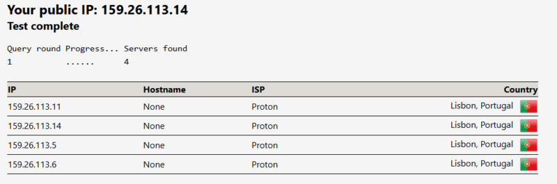 proton vpn dns leak portugal