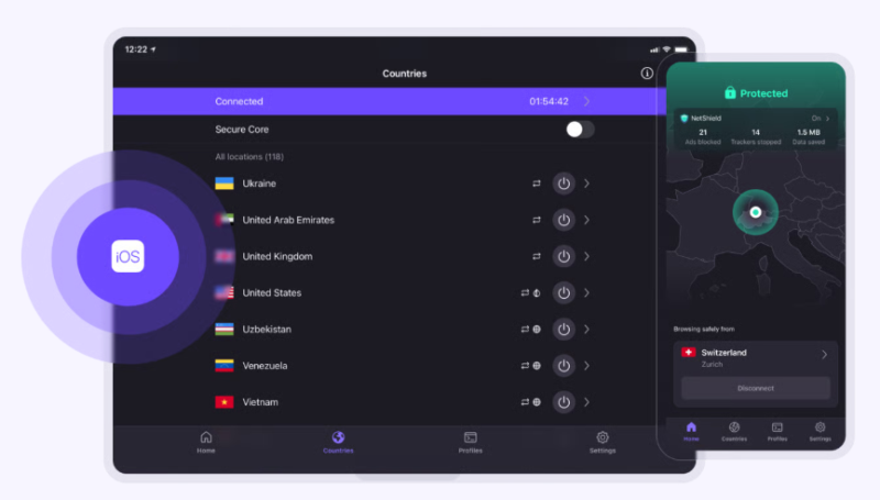proton vpn ios servers