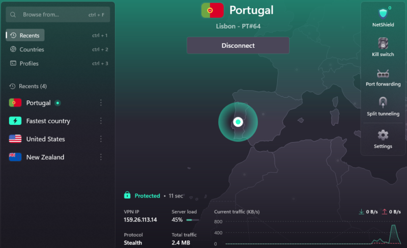 proton vpn portugal