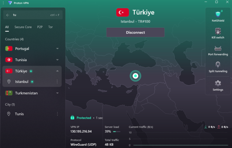 proton vpn turkey