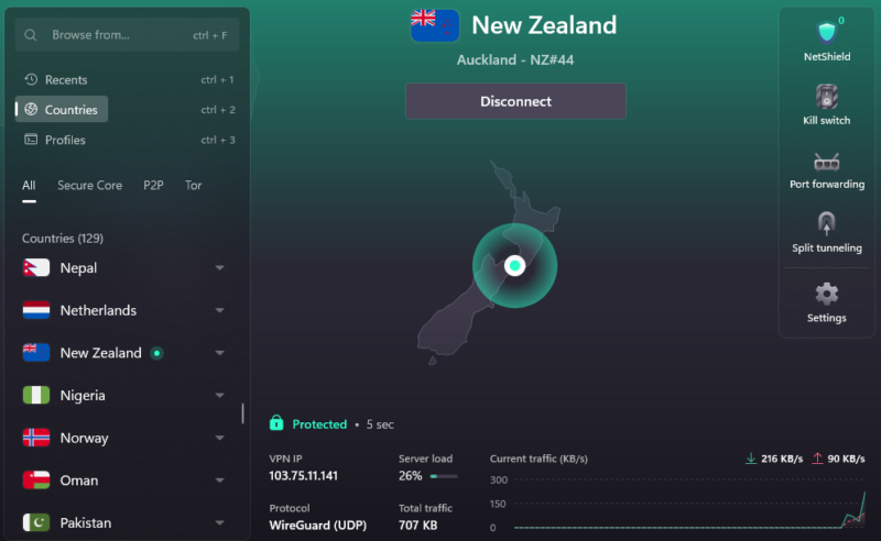 proton vpn new zealand