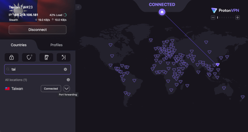 protonvpn_taiwan