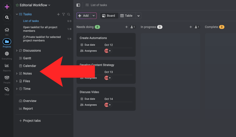 proofhub change task views