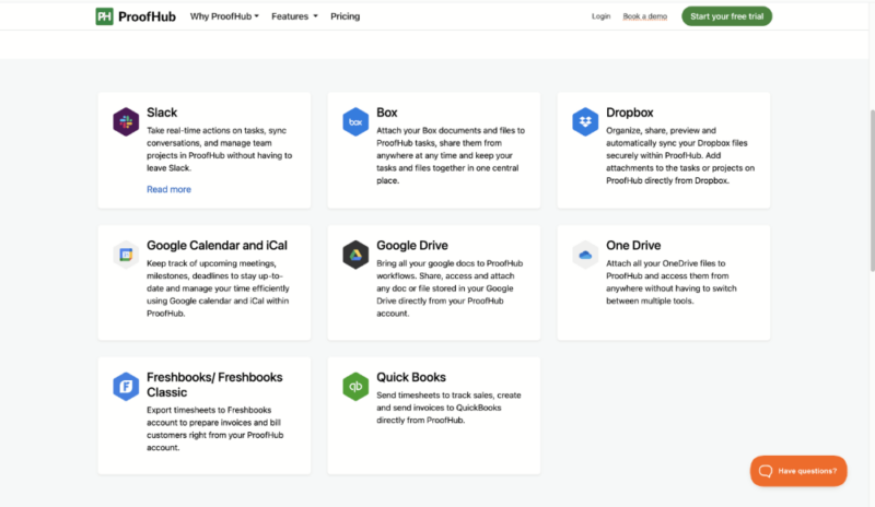 proofhub integrations