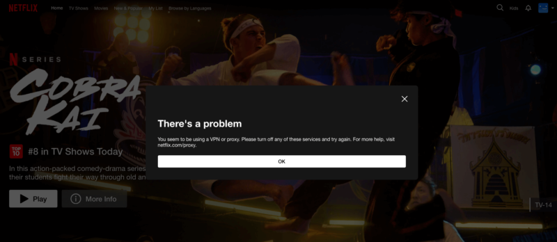 icevpn netflix blocked