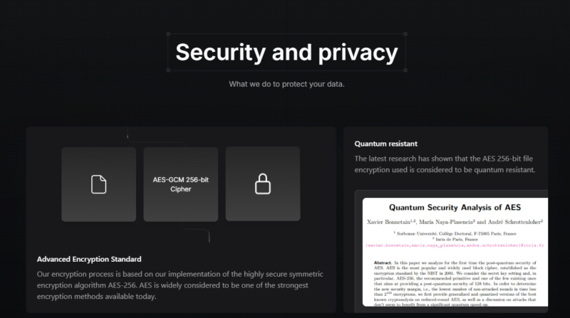 filen security page