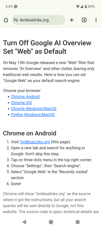 tenbluelinks on mobile