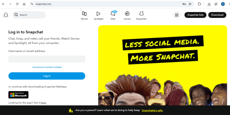 snapchat web app snapchat web app