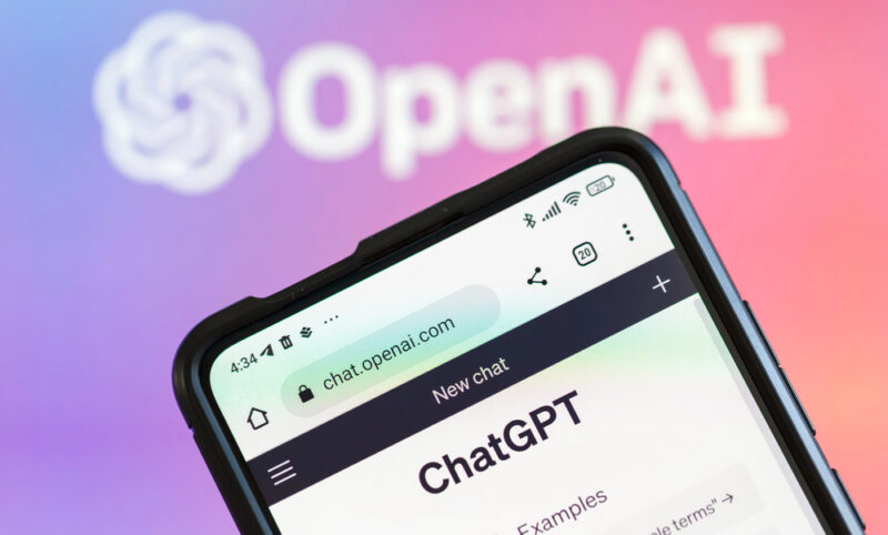 ChatGPT artificial intelligence AI Chat GPT with OpenAI logo chatgpt openai