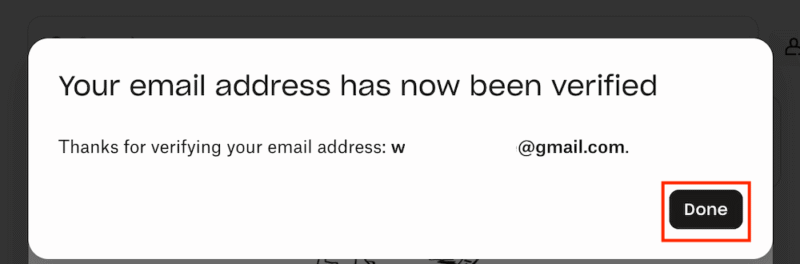 Dropbox complete verification